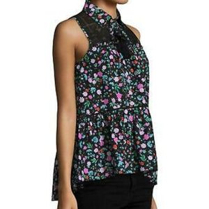KATE SPADE Greenhouse Lace Yoke Top